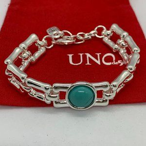 UNO de 50 Bracelet LINDA BRACELET color verde agua cristal de murano central